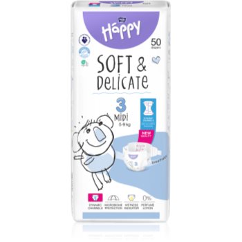 BELLA Baby Happy Soft&Delicate scutece de unică folosință cu canale - imagine 2